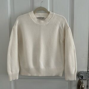 Everlane Link Stitch Crew Neck Sweater Ivory